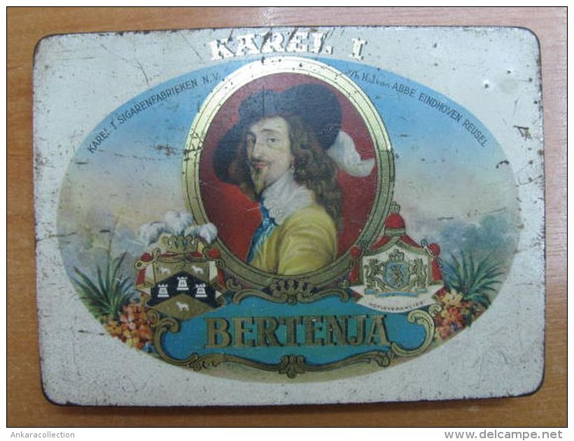 AC - KAREL I BERTENJA CIGAR TIN BOX - Boites à Tabac Vides