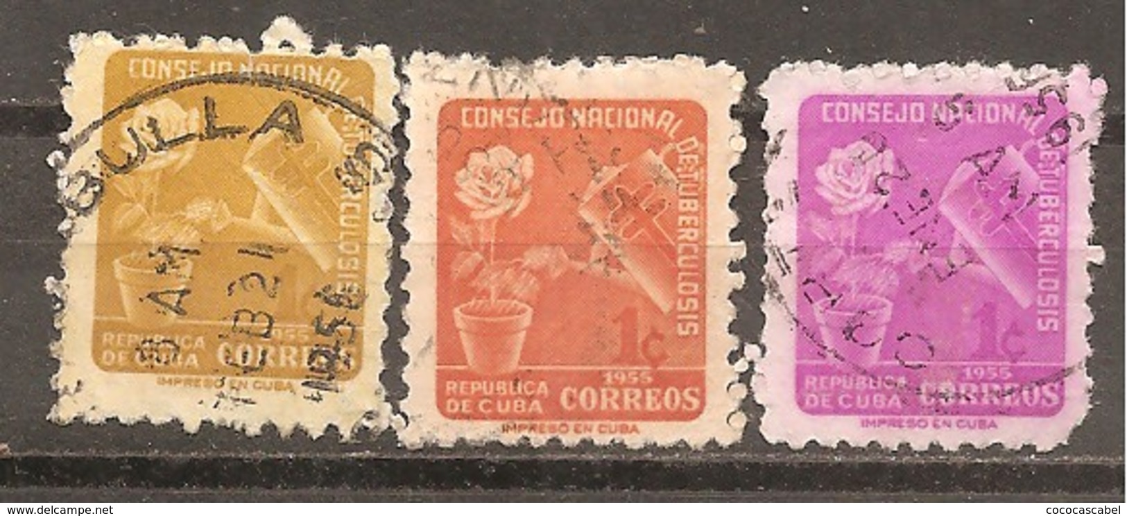 Cuba - Yvert  Beneficencia-24-26 (usado) (o) - Wohlfahrtsmarken