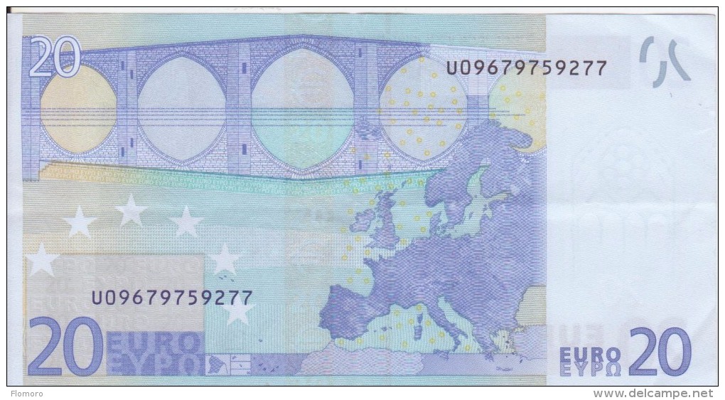 BILLET DE 20€ FRANCE U L023B2 CHARGE 67 SIGNATURE  DUISENBERG - 20 Euro