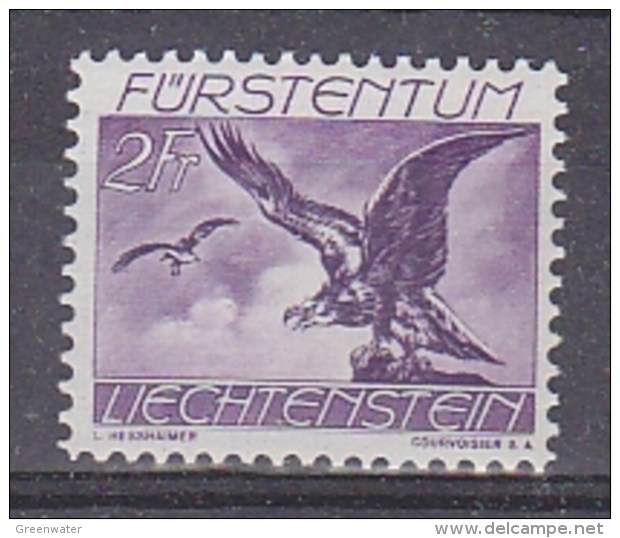 Liechtenstein 1939 Flugpost 2Fr Geier ** Mnh (27257) - Air Post