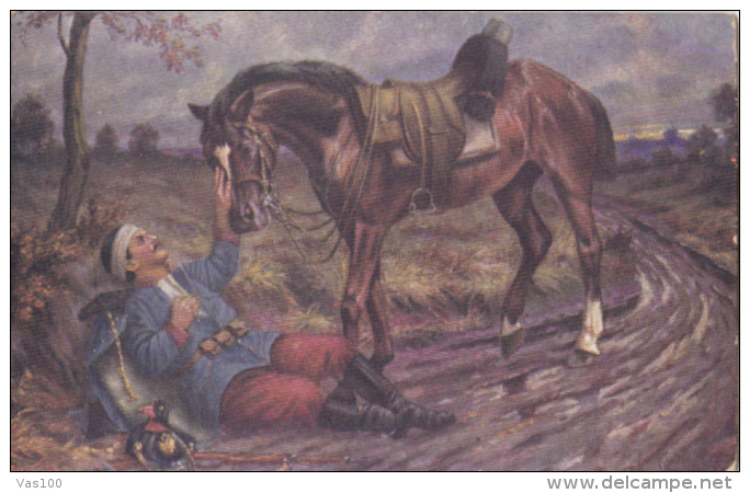 CPA ILLUSTRATION, ERNST KUTZER- FRIENDS FOREVER, SOLDIER AND HORSE - Kutzer, Ernst