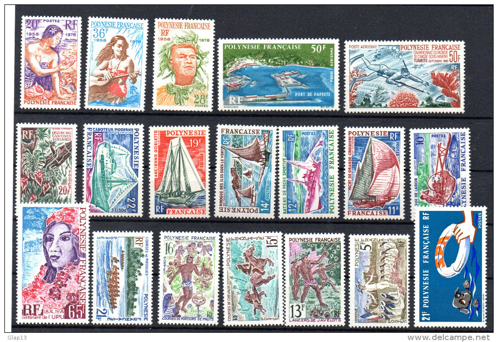 LOT DE POLYNESIE TIMBRE NEUF AVEC CHARNIERE - Collections, Lots & Séries