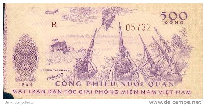 Vietnam North, Pick Nr. ?, 500 Dong, 1964, Military Banknote,  RARE ! - Vietnam