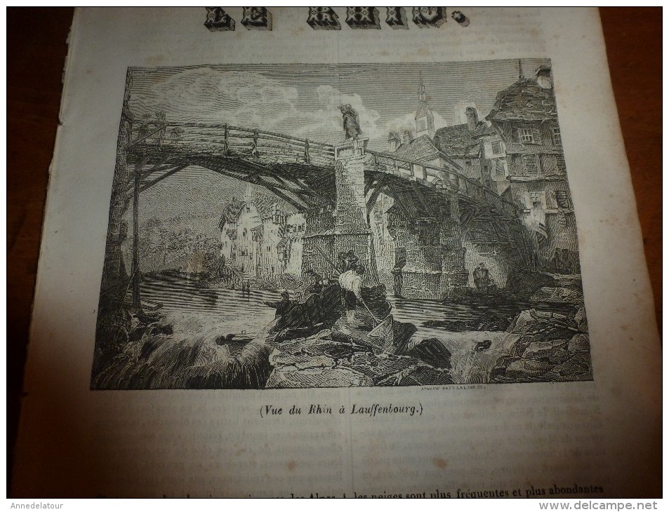 1835 LM :Le Rhin à Lauffenbourg (et Gravure);Girardon;Tombeau De Richelieu;Les Turcs Et Les Animaux;La Frégate (oiseau) - Autres & Non Classés