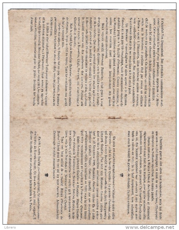 Braine L' Alleud / Société Royale D'Harmonie - Fêtes Du Centenaire - 1819-1919 / Brochure 1920. - Historical Documents