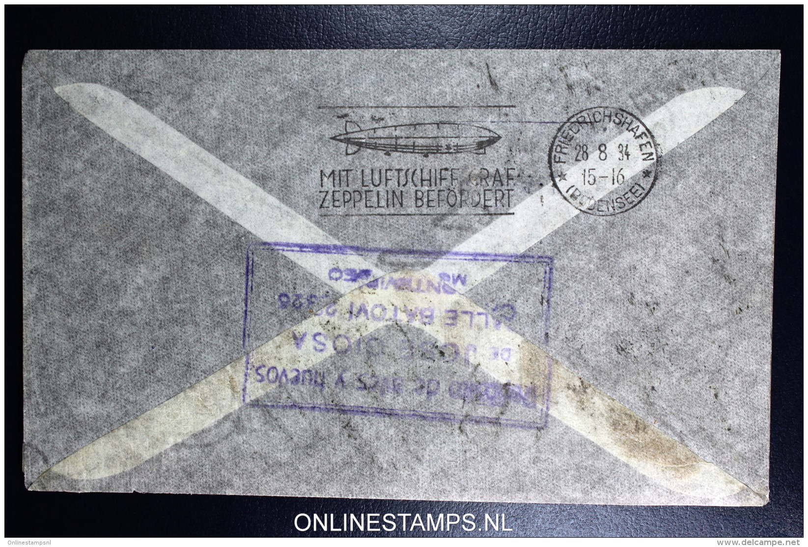 Graf Zeppelin 4. Sudamerikafahrt Sieger 263  Mixed Stamps. Cover Montevideo  To London UK - Uruguay