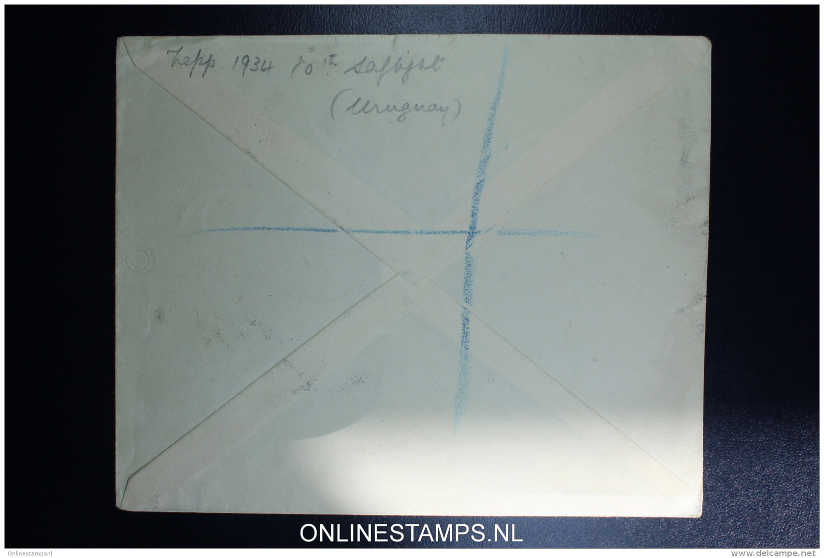 Graf Zeppelin 10. Sudamerikafahrt Sieger 281 C  Mixed Stamps. Registered Cover Montevideo  To Liverpool UK - Uruguay