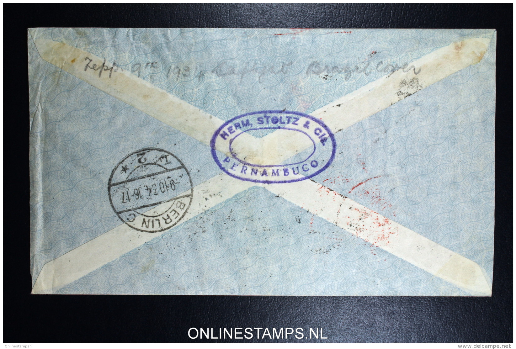 Graf Zeppelin 9. Sudamerikafahrt Sieger 275 A   Cover   Recife  To Liverpool - Airmail