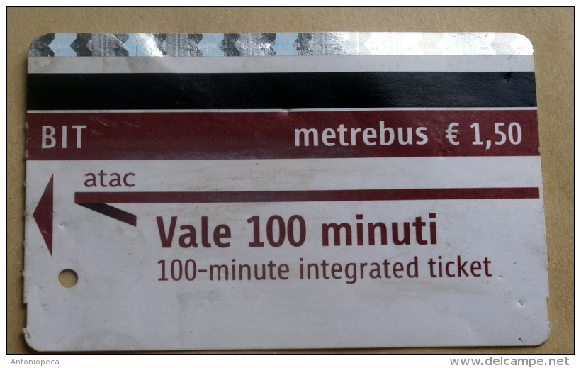 ITALIA 2016 - ROME METRO TICKET USED - Europe