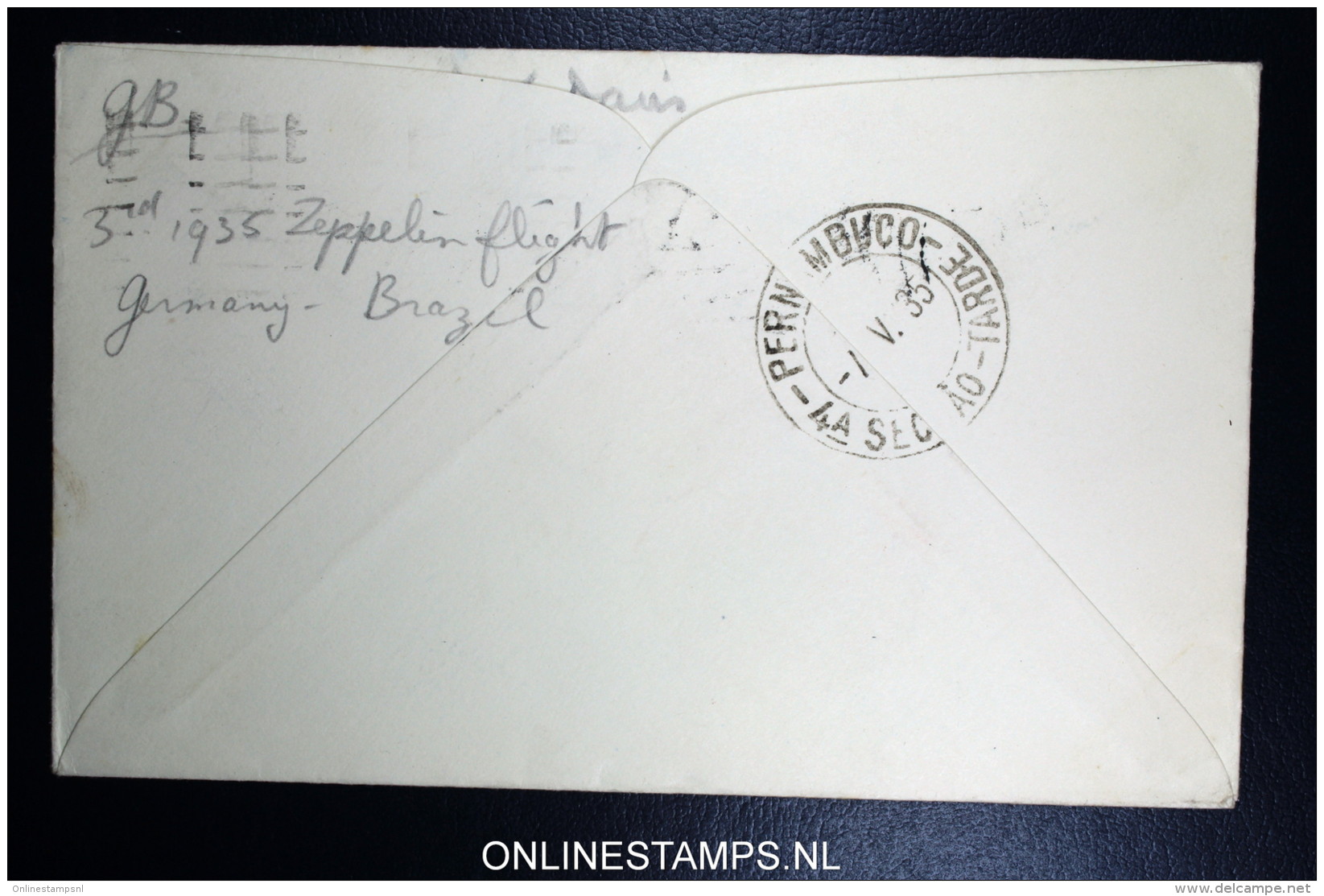 Graf Zeppelin LZ 127 1935, 4. Südamerikafahrt Sieger 296  Zuleitungspost - Storia Postale