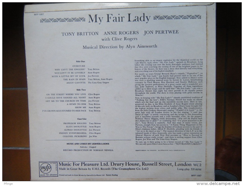 My Fair Lady - Tony Britton / Anne Rogers / John Pertwee / Alyn Ainsworth - Musicals