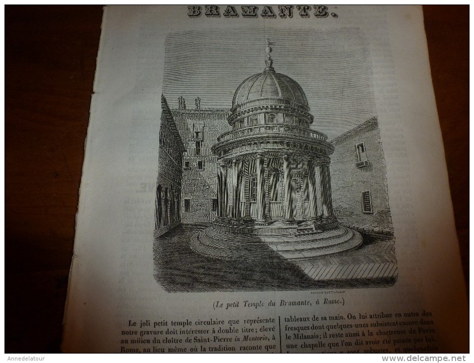 1835 LM : Bramante à Rome (et Grav);Ste-Geneviève;Combustion Humaine Spontanée;Prison Pour Dette En UK;Poisson Thymalle - Autres & Non Classés