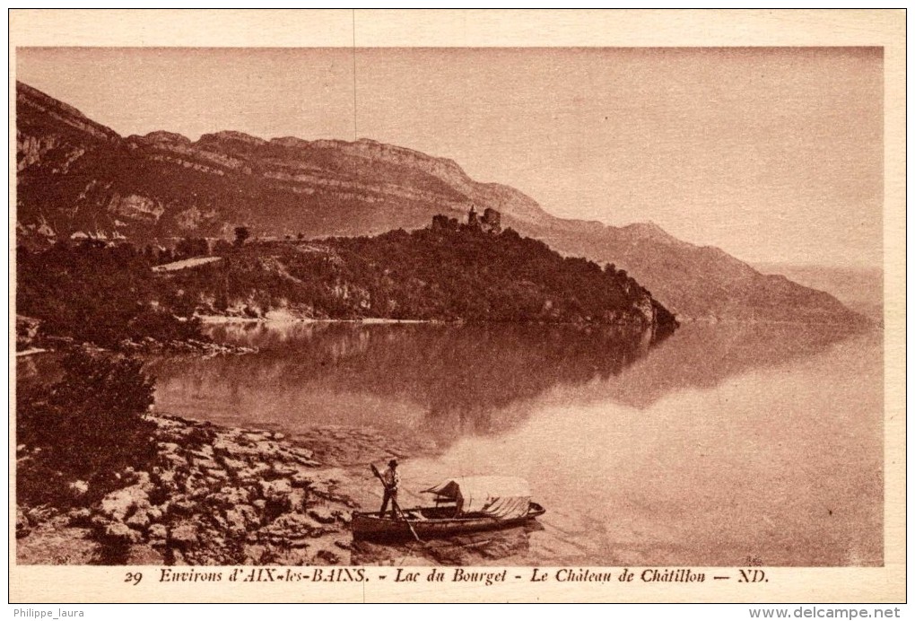 CPA Aix Les Bains Lac Du Bourget Le Chateau De Chatillon - Aix Les Bains