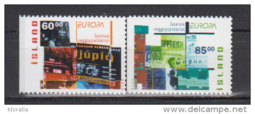 ISLANDE     2003   EUROPA   N°    966a / 967a    Denteles 3 Cotes     COTE     6 € 00           ( M 216 ) - Neufs