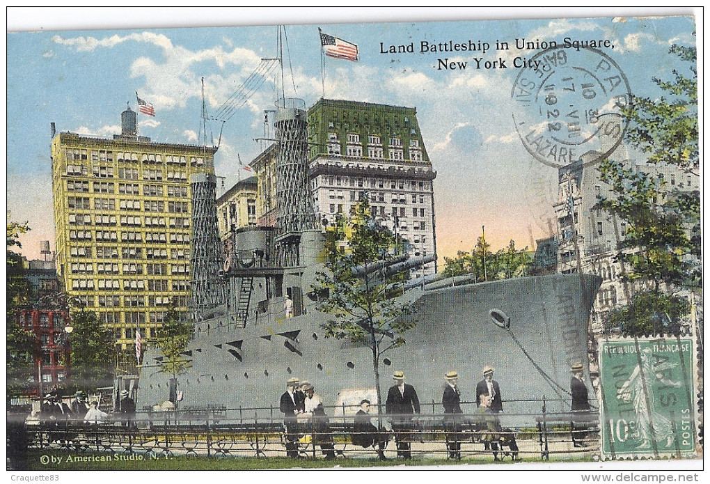 LAND BATTLESHIP IN UNION SQUARE - NEW YORK CITY   BELLE CARTE ANIMEE - Union Square