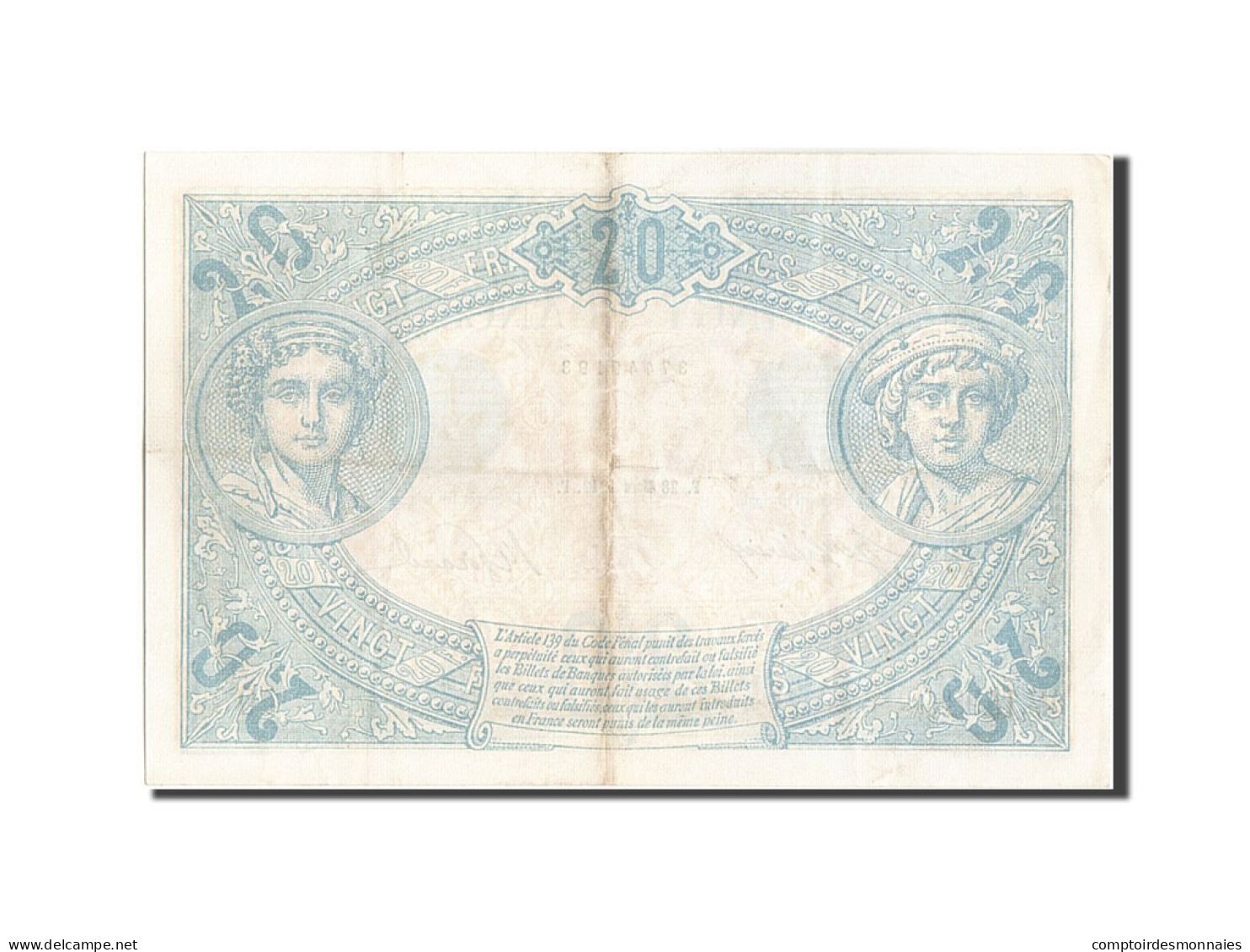 Billet, France, 20 Francs, 20 F 1905-1913 ''Bleu'', 1912, 1912-03-28, SUP - 20 F 1905-1913 ''Bleu''