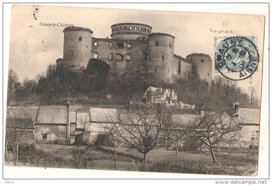 COUCY Le CHATEAU  Vue Générale TB - Autres & Non Classés