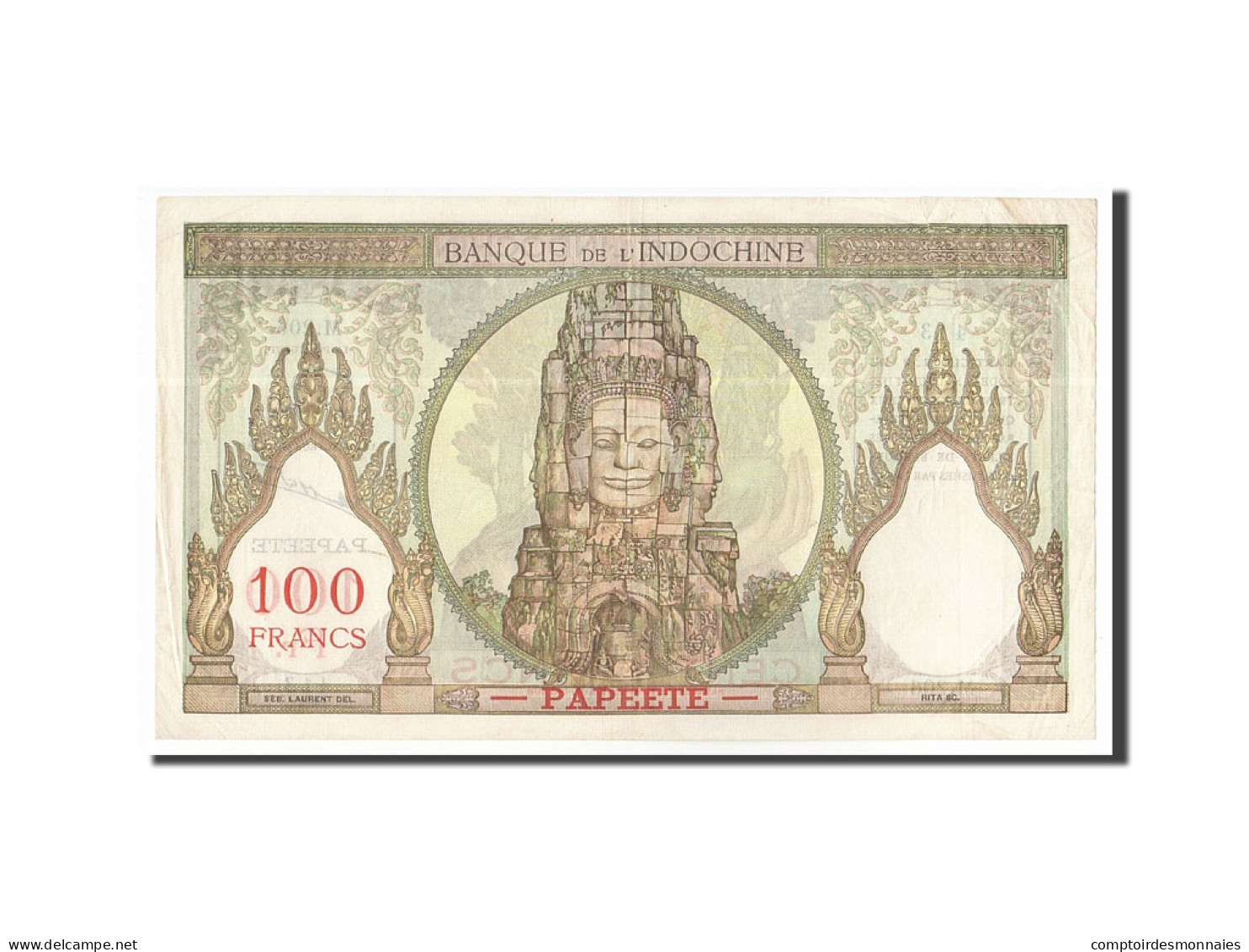 Billet, Tahiti, 100 Francs, 1961-1965, Undated, KM:14d, TTB - Indochina