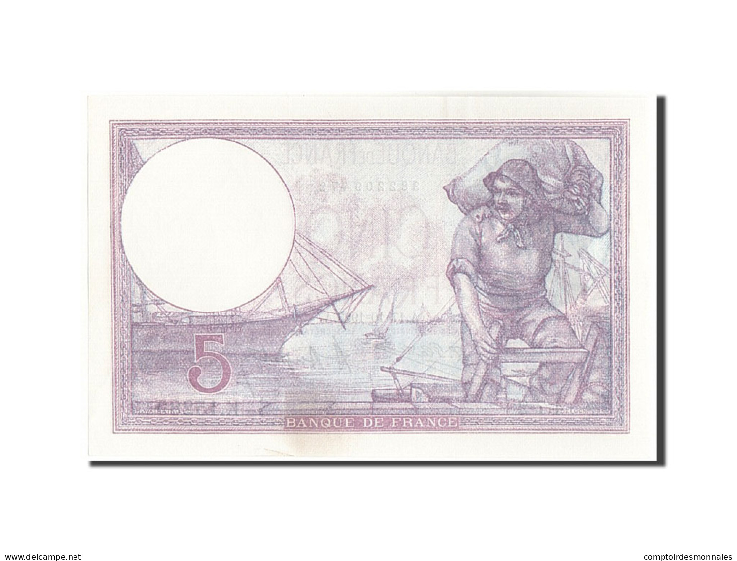 Billet, France, 5 Francs, 5 F 1917-1940 ''Violet'', 1923, 1923-10-17, SPL+ - 5 F 1917-1940 ''Violet''
