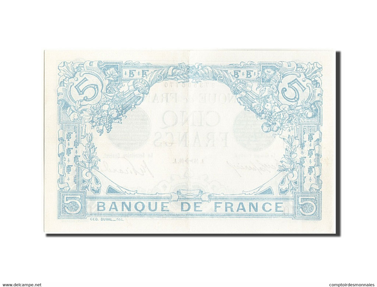 Billet, France, 5 Francs, 5 F 1912-1917 ''Bleu'', 1916, 1916-11-16, SUP+ - 5 F 1912-1917 ''Bleu''