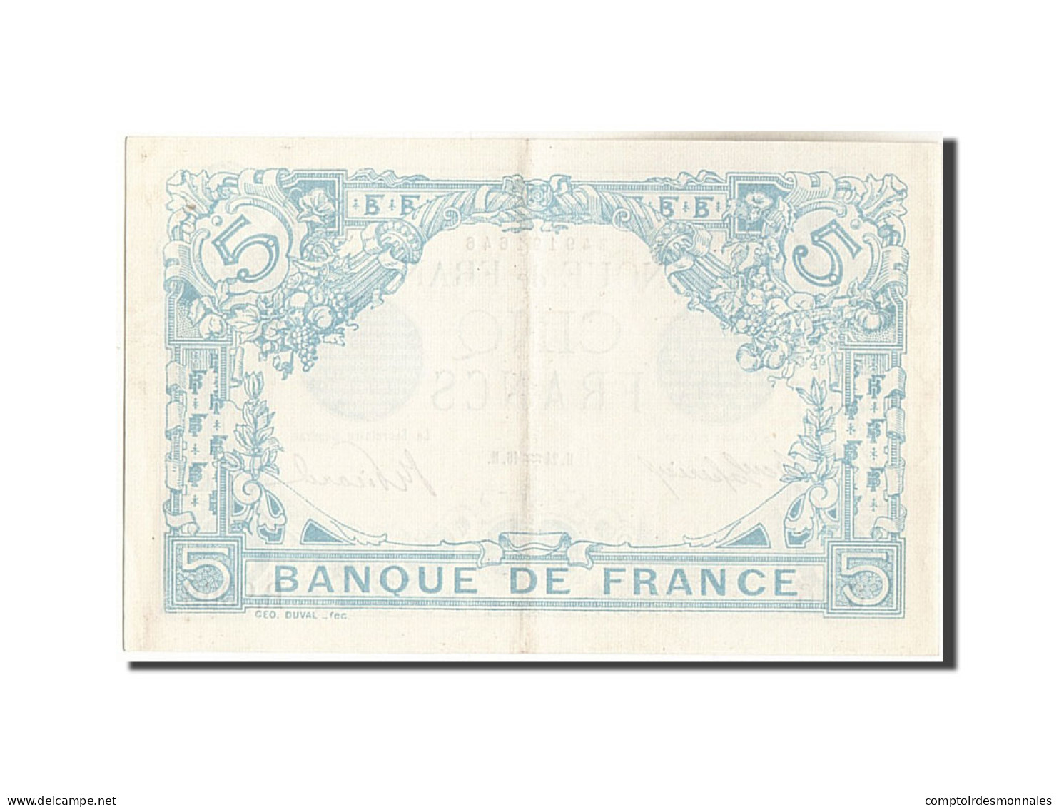 Billet, France, 5 Francs, 5 F 1912-1917 ''Bleu'', 1916, 1916-01-24, SUP+ - 5 F 1912-1917 ''Bleu''