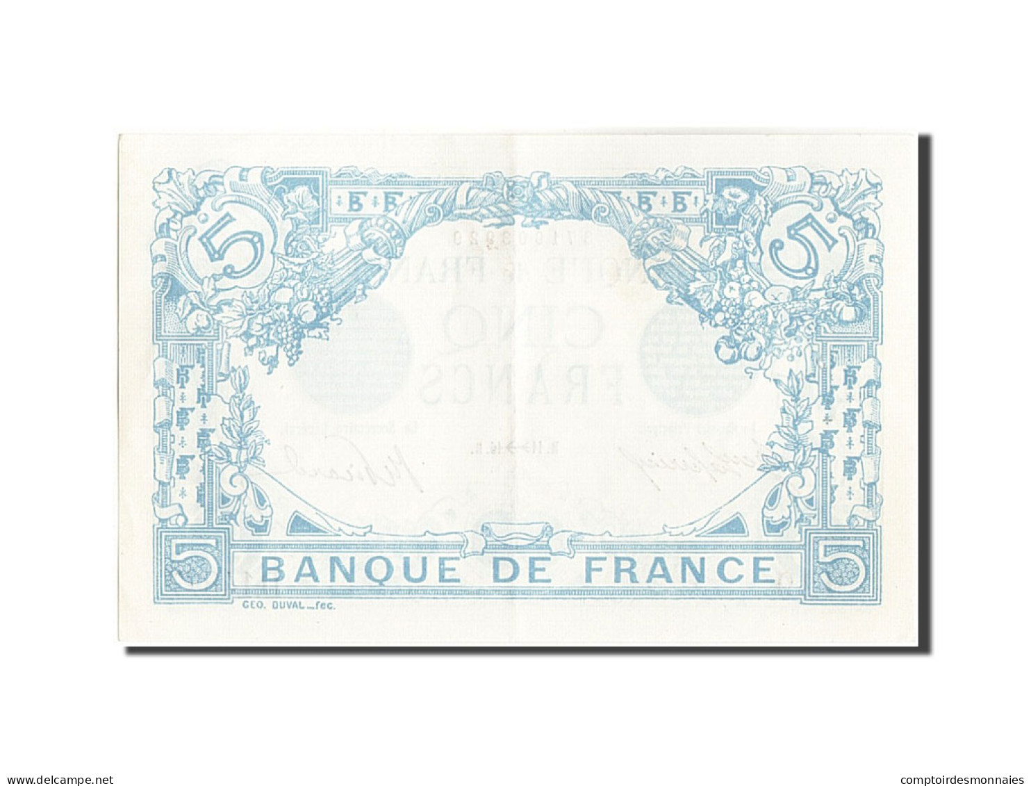 Billet, France, 5 Francs, 5 F 1912-1917 ''Bleu'', 1916, 1916-11-11, SUP+ - 5 F 1912-1917 ''Bleu''