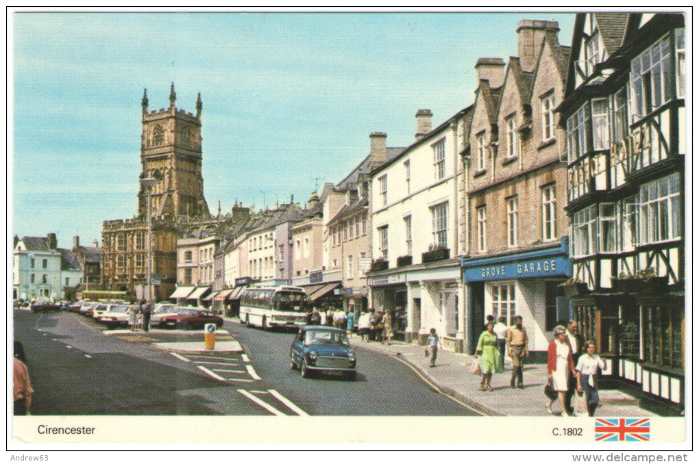 GB - Regno Unito - GREAT BRITAIN - Cirencester  - The Market Square And Church, Auto Cars - Wrote But Not Sent - Altri & Non Classificati