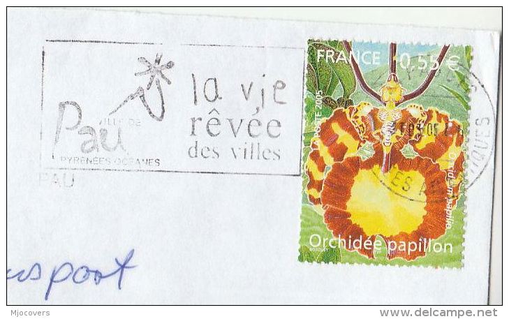 FRANCE COVER Stamps ORCHID Flower Flowers Orchids - Orchids