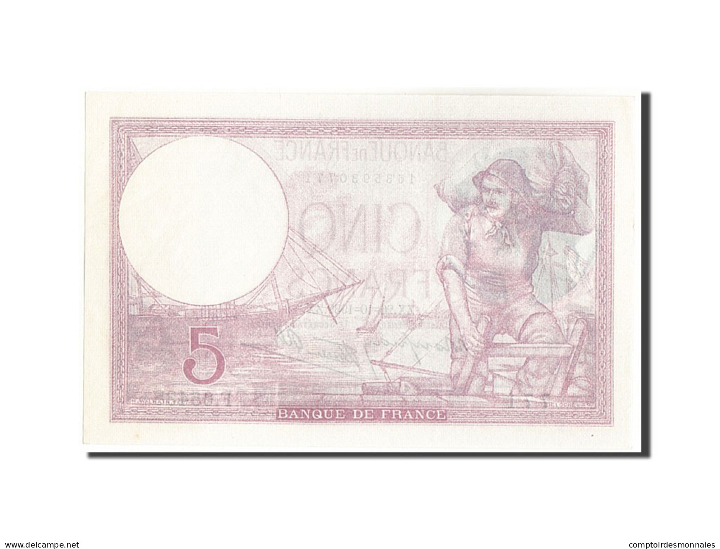 Billet, France, 5 Francs, 5 F 1917-1940 ''Violet'', 1939, 1939-10-26, SPL+ - 5 F 1917-1940 ''Violet''