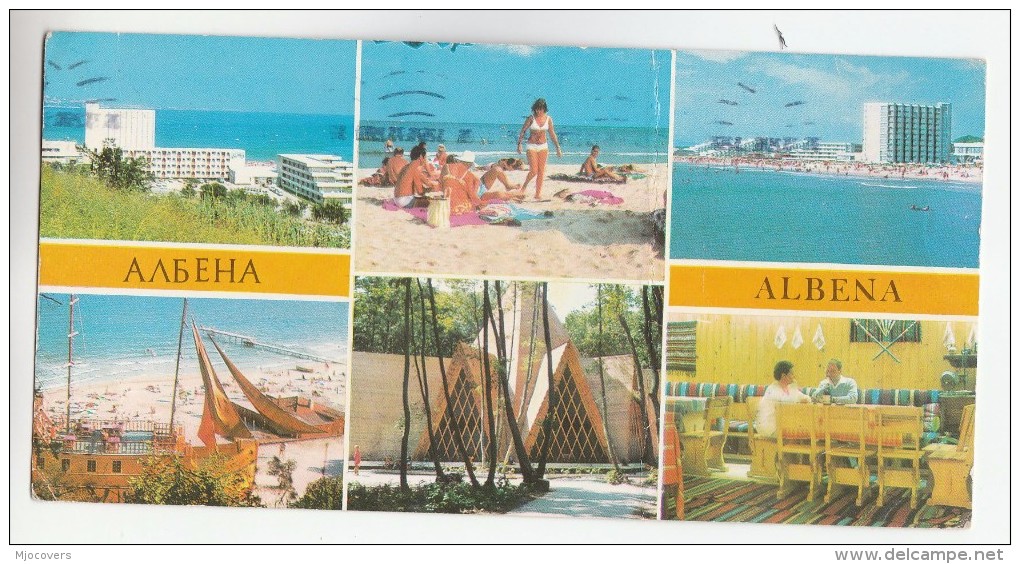 1973 BULGARIA Postcard ALBENA To Germany Cover Stamps - Bulgaria