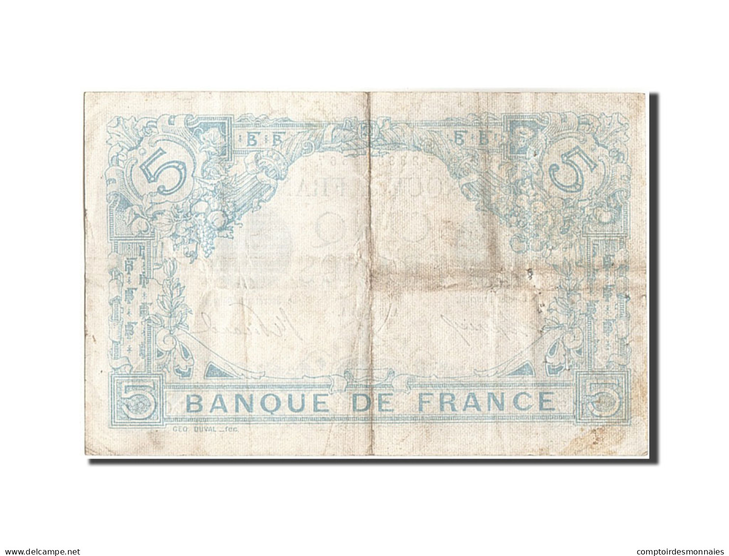 Billet, France, 5 Francs, 5 F 1912-1917 ''Bleu'', 1915, 1915-12-15, TTB - 5 F 1912-1917 ''Bleu''