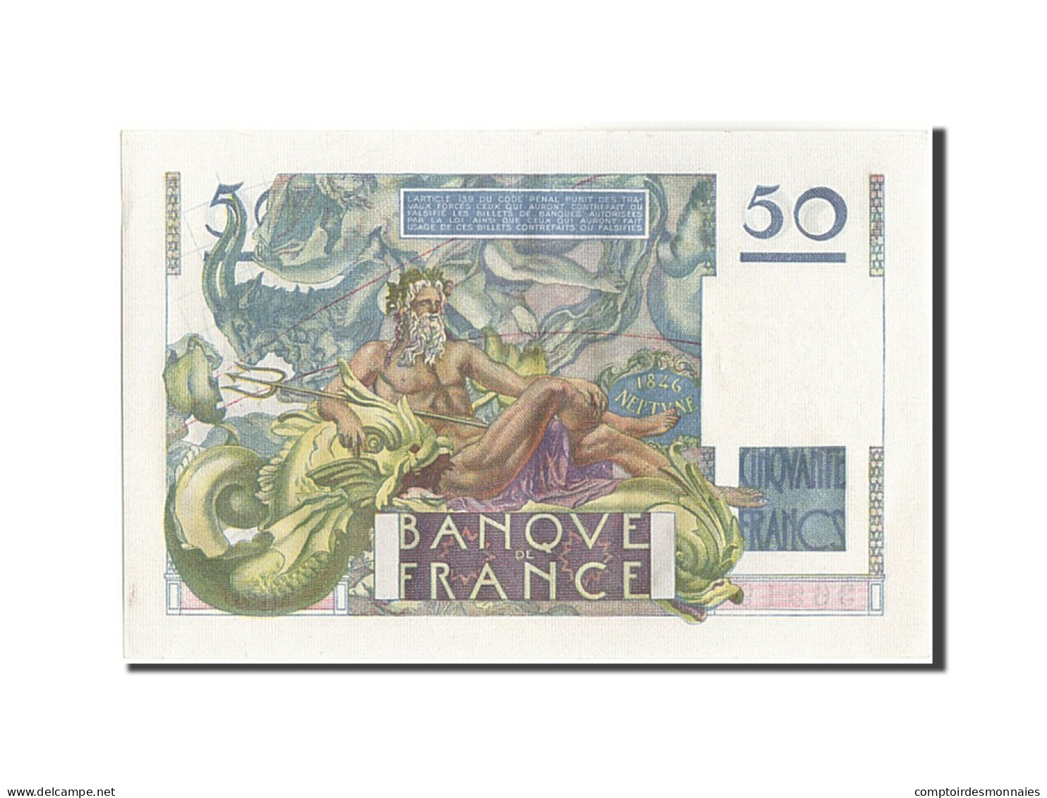 Billet, France, 50 Francs, 50 F 1946-1951 ''Le Verrier'', 1947, 1947-03-20 - 50 F 1946-1951 ''Le Verrier''