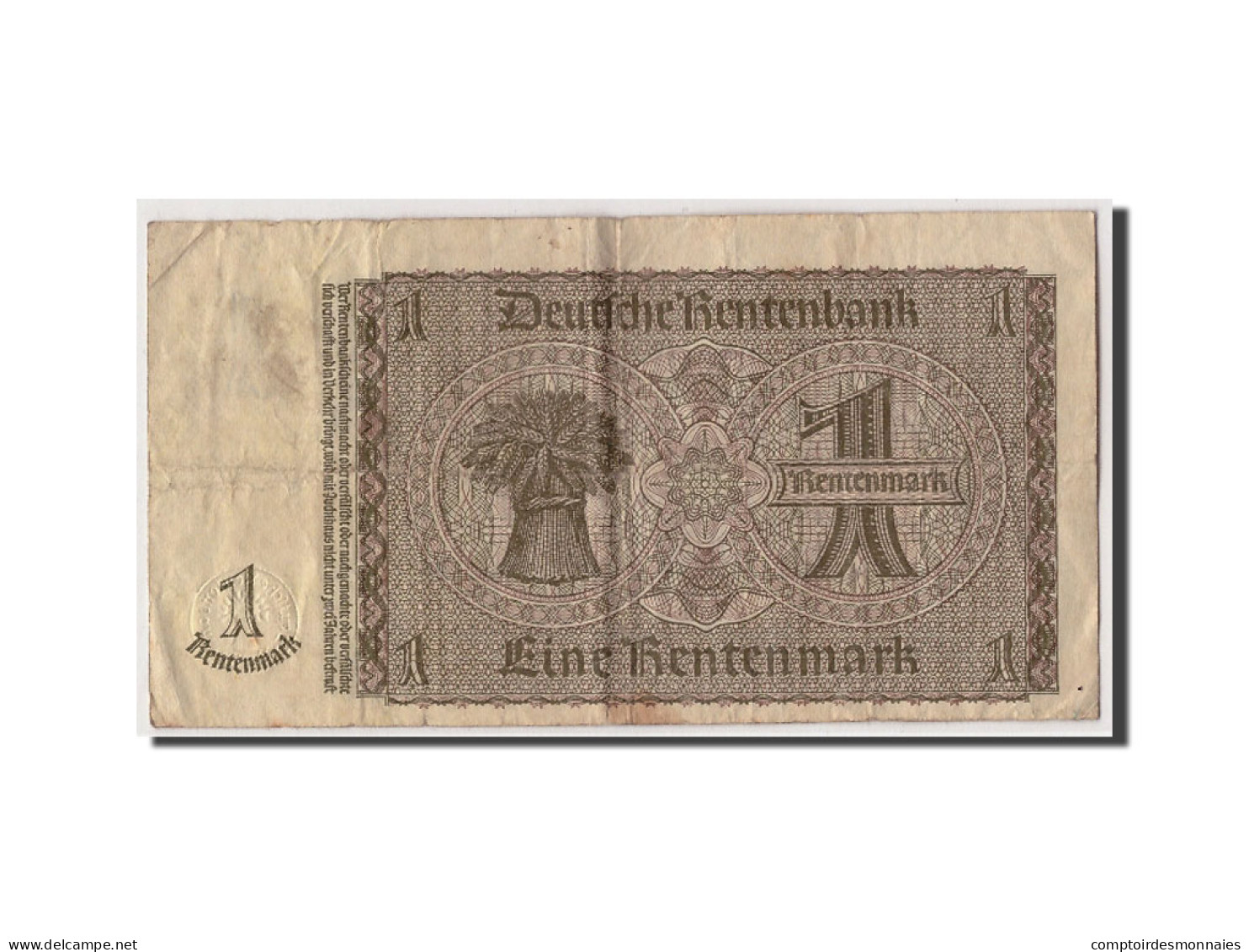 Billet, Allemagne, 1 Rentenmark, 1937, 1937-01-30, KM:173b, B+ - 1 Rentenmark