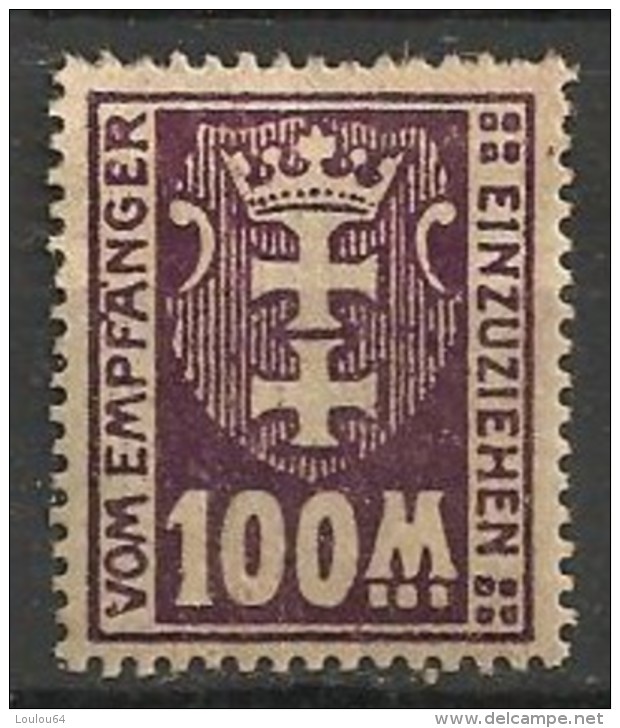 Timbres - Allemagne - Etranger - Dantzig - Service - 1921-1923 - 100 M. - - Sonstige & Ohne Zuordnung