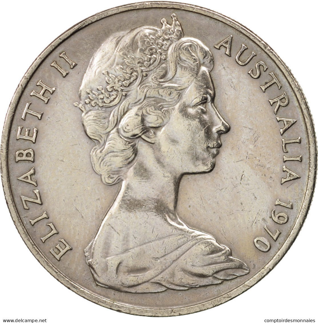 Monnaie, Australie, Elizabeth II, 20 Cents, 1970, TTB+, Copper-nickel, KM:66 - 20 Cents