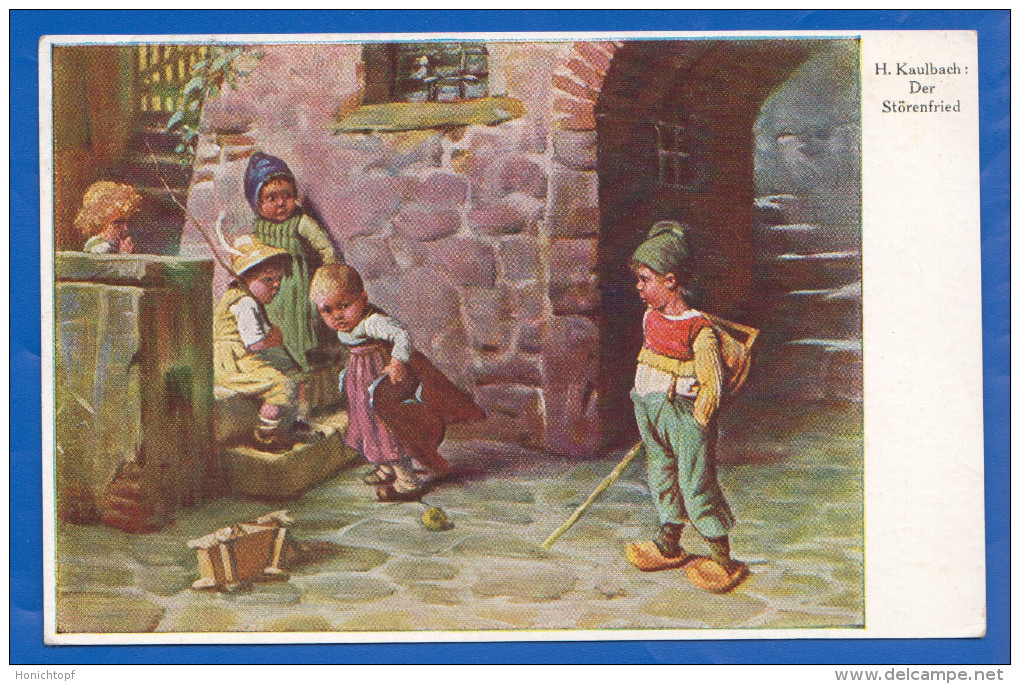 Malerei; Kaulbach H.; Der Störenfried; 1929 - Kaulbach, Hermann