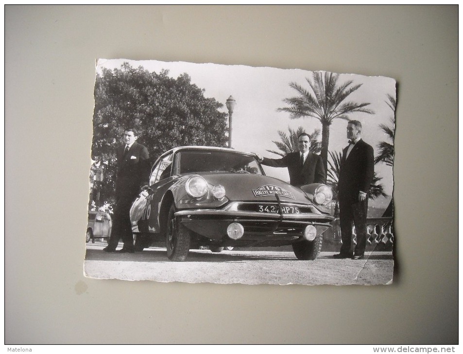 AUTOMOBILE SPORTS RALLYE MONTE CARLO 1959 LES VAIQUEURS CITROEN I.D.19 PUBLICITAIRE - Rallyes