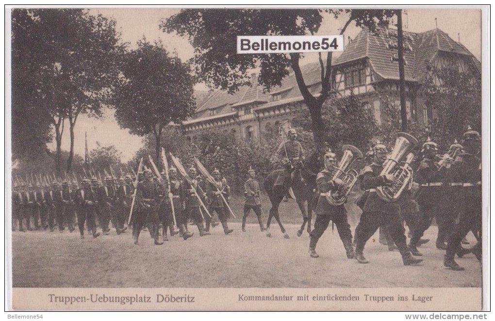 Cpa Allemagne-truppen-uebungsplatz-kommandantur Mit Einrückenden Truppen Ins Lager (circulé En 1911 Voir Scan Recto-vers - Dallgow-Döberitz