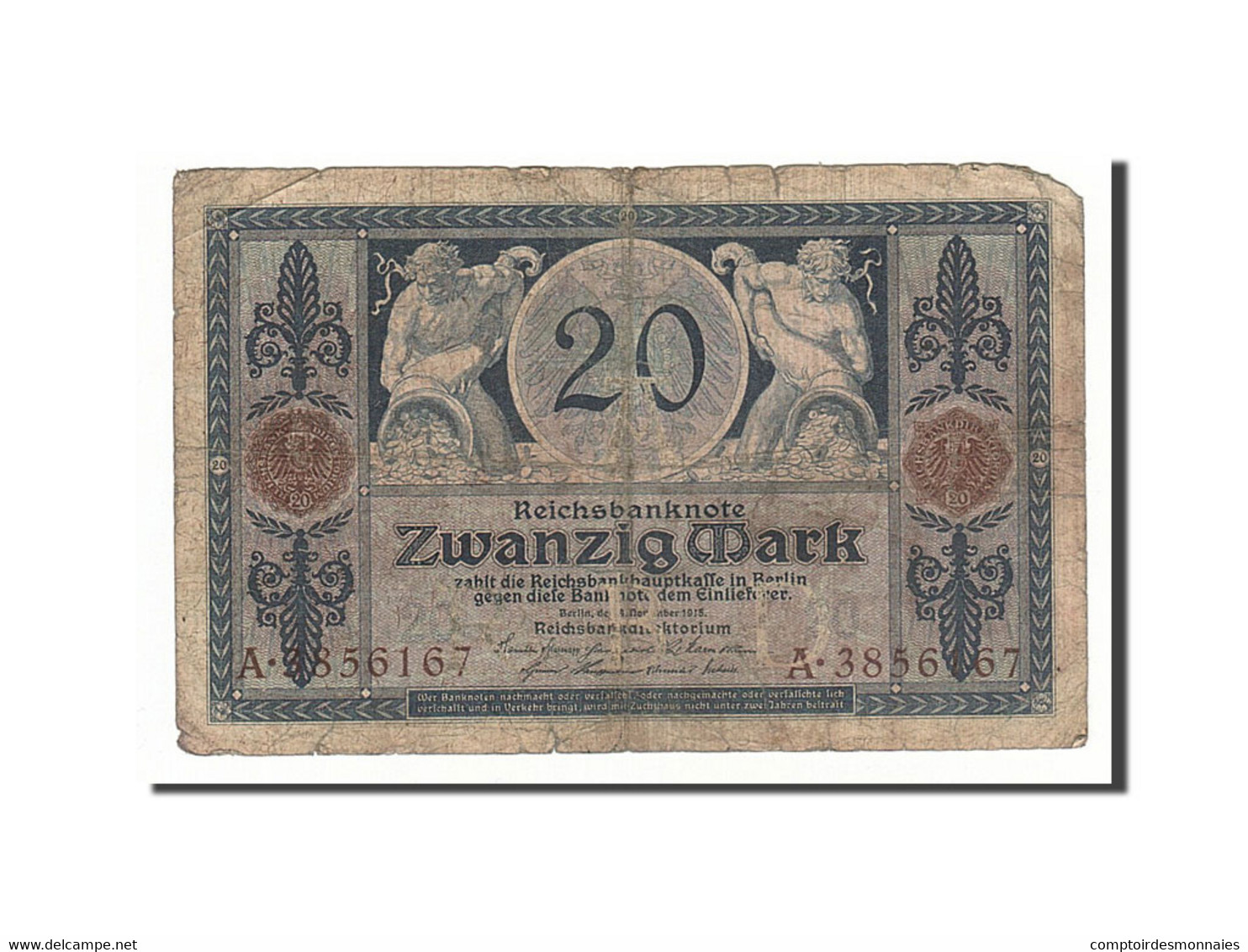 Billet, Allemagne, 20 Mark, 1915-1919, 1915-11-04, KM:63, B - 20 Mark