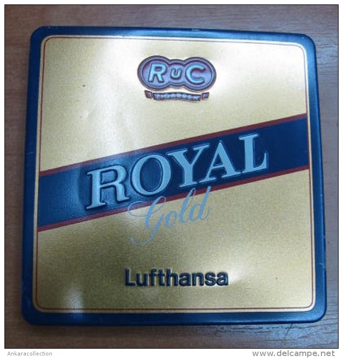 AC - LUFTHANSA ROYAL GOLD CIGAR EMPTY TIN BOX - Schnupftabakdosen (leer)