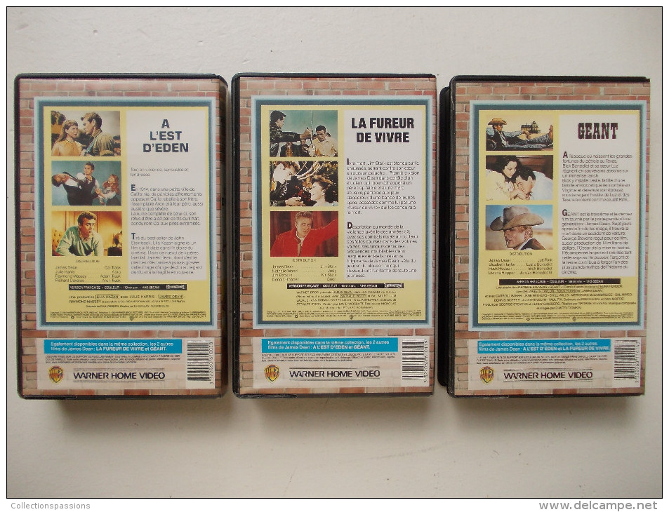 Cassette Vidéo VHS - L'intégrale De James Dean - Lot De 3 Cassettes - - Action, Aventure