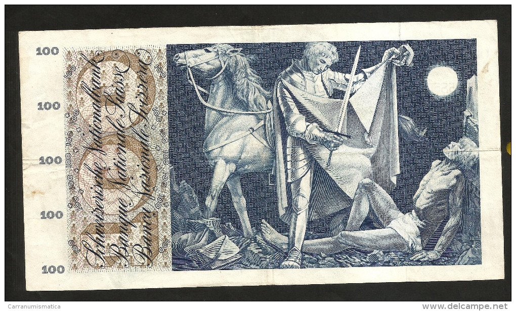 [CC] SVIZZERA / SUISSE / SWITZERLAND - NATIONAL BANK - 100 FRANCS / FRANKEN (1964) SAINT MARTIN - Suisse