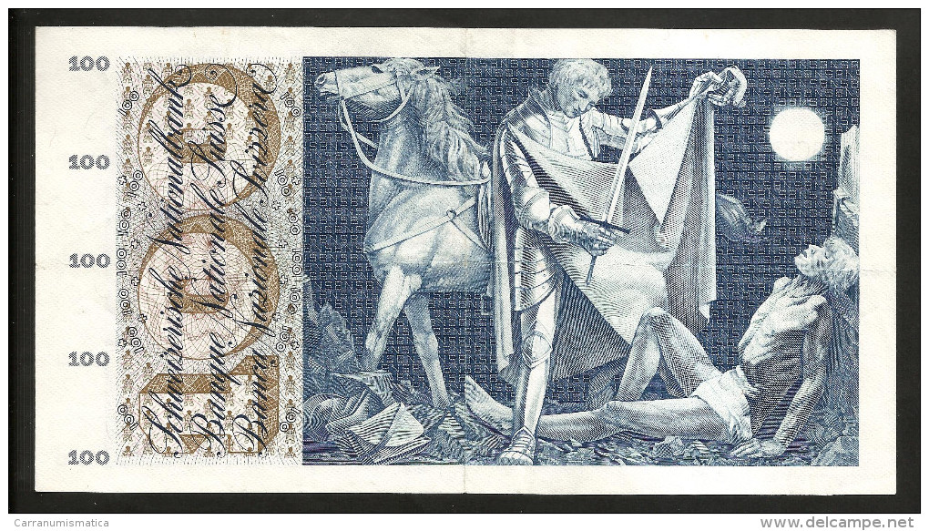 [CC] SVIZZERA / SUISSE / SWITZERLAND - NATIONAL BANK - 100 FRANCS / FRANKEN (1969) SAINT MARTIN - Suisse