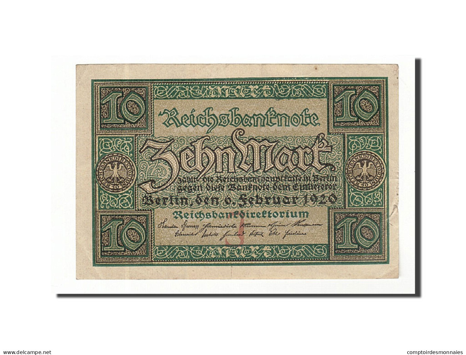 Billet, Allemagne, 10 Mark, 1920, 1920-02-06, KM:67a, TTB+ - 10 Mark