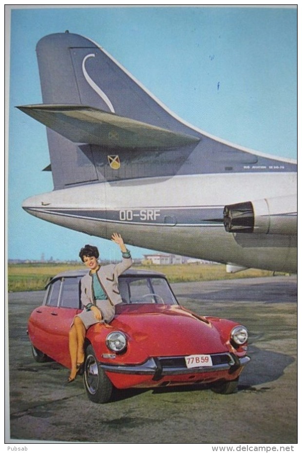 Avion / Airplane / Sabena  / Caravelle VI N / Registered As OO-SRF / Voiture Citroën DS - 1946-....: Ere Moderne