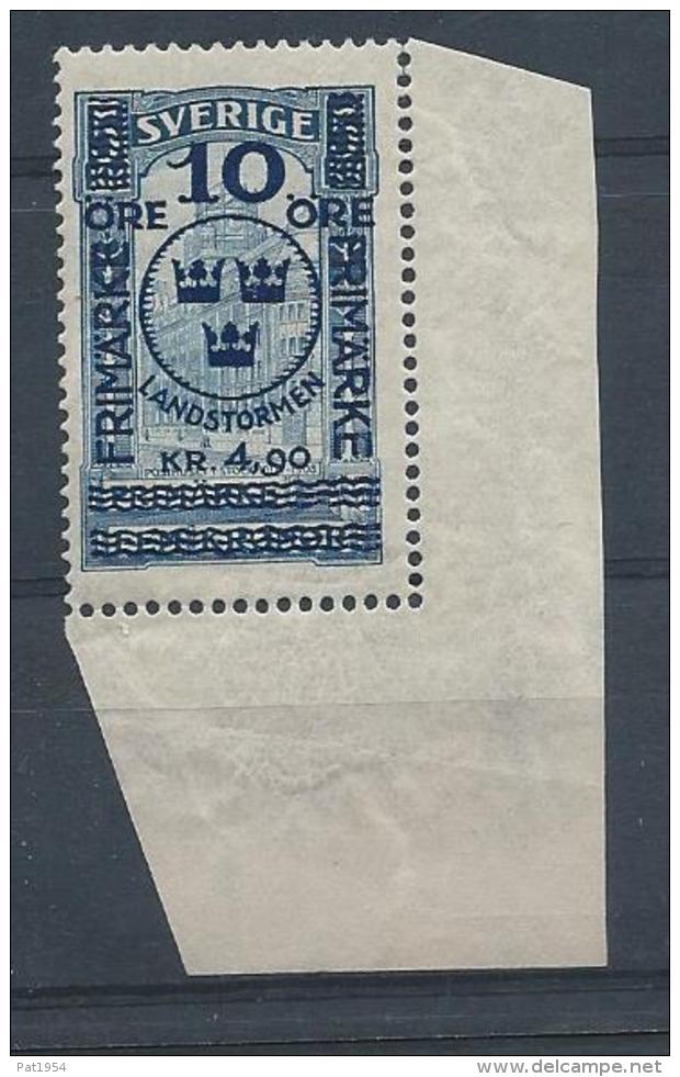 Suède 1916 , N°86 Neuf ** MNH Avec Marges, Hôtel Des Postes Surchargé, Cote 330 Euros - Neufs