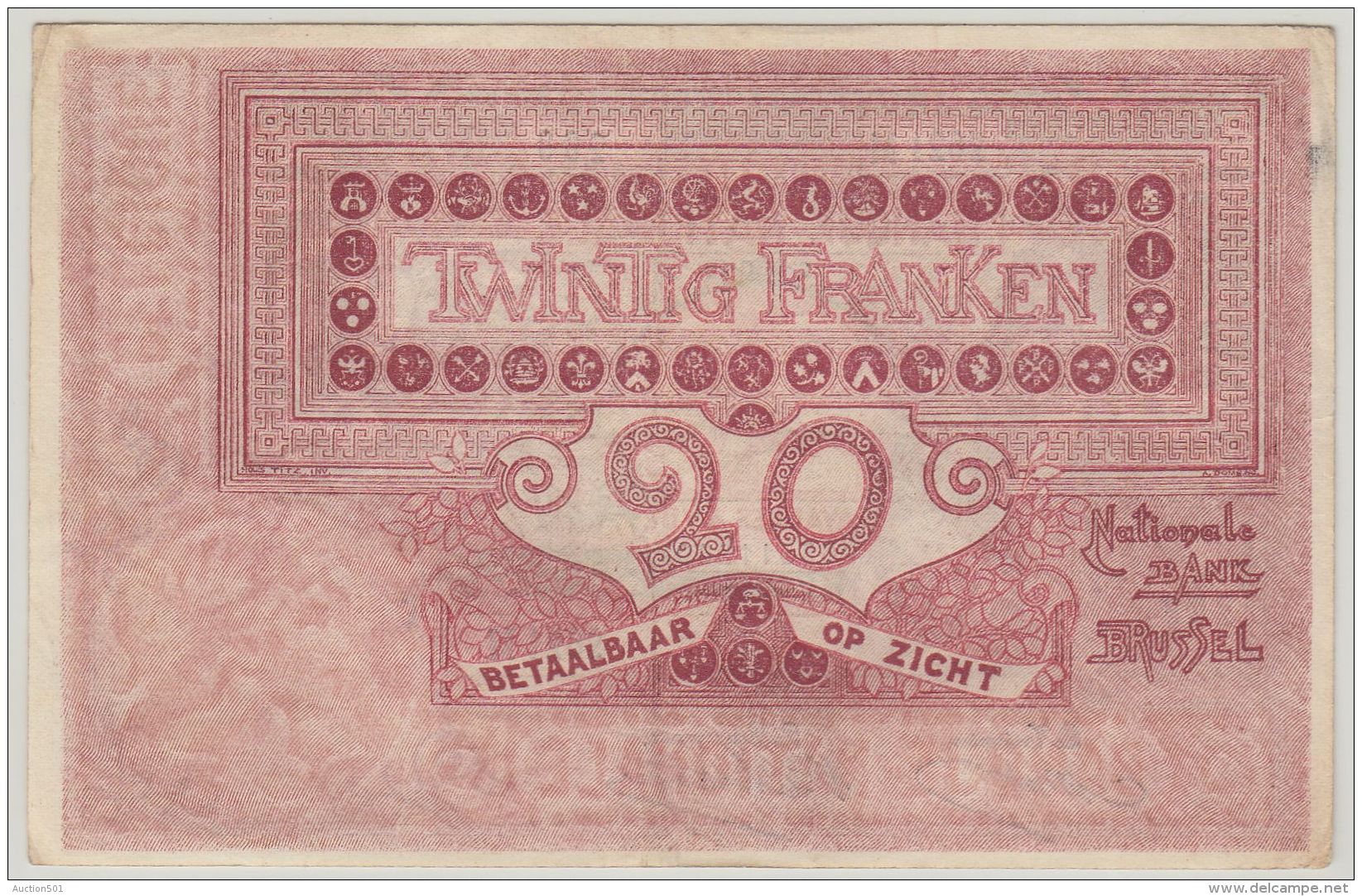 B00410  20 Francs TYPE 1894 - 2 Déc 14 - TTB/TB - 5-10-20-25 Francs