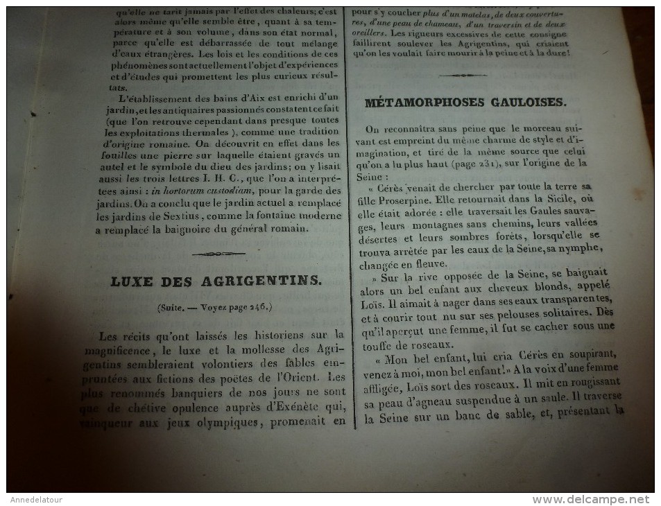 1835 LM :Les Bains De SEXTIUS à AIX; Luxe Des Agrigentins;Métamorphose Gauloise;Anne De Bretagne;Scorpion;ENVOULTEMENT - Autres & Non Classés