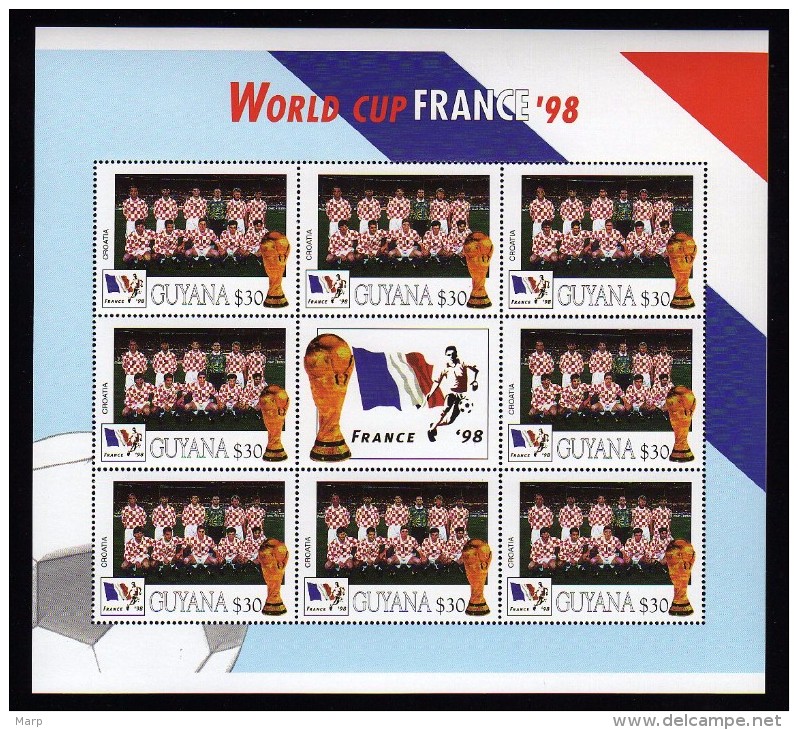 Guyana 1998 Kleinbogen/Minisheet Football/Soccer World Cop France  Mnh .Croatia - 1998 – France