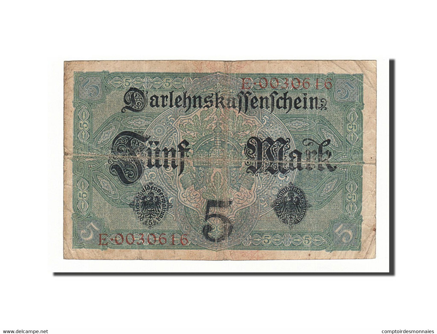 Billet, Allemagne, 5 Mark, 1917-1918, 1917-08-01, KM:56a, TB - Bundeskassenschein